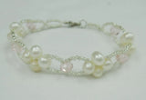 Freshwater Pearl Crystal Bead Bracelet
