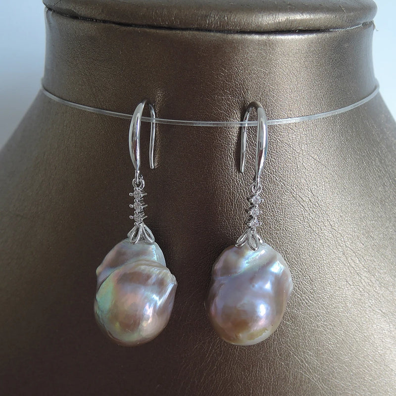 Baroque Freshwater Pearl Earrings 15-25mm