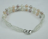 Pearl Bracelet with Crystal Beads