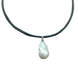 Baroque Shape Freshwater Pearl Pendant Necklace, Magnet Closure
