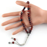 Natural Agate Stone Tasbih Islamic Pray Beads Muslim Prayer 8mm Misbaha Tasbeeh
