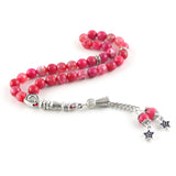 Natural Agate Stone Tesbih Islamic Prayer Beads Tasbih Muslim 8mm Beads