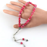 Natural Agate Stone Tesbih Islamic Prayer Beads Tasbih Muslim 8mm Beads