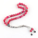 Natural Agate Stone Tesbih Islamic Prayer Beads Tasbih Muslim 8mm Beads