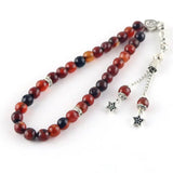 Natural Agate Stone Tasbih Islamic Pray Beads Muslim Prayer 8mm Misbaha Tasbeeh
