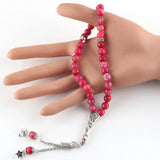 Natural Agate Stone Tesbih Islamic Prayer Beads Tasbih Muslim 8mm Beads