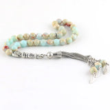 Natural Agate Stone Tasbih Muslim Prayer Beads Bracelet 8mm