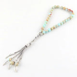 Natural Agate Stone Tasbih Muslim Prayer Beads Bracelet 8mm