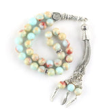 Natural Agate Stone Tasbih Muslim Prayer Beads Bracelet 8mm