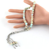 Natural Agate Stone Tasbih Muslim Prayer Beads Bracelet 8mm
