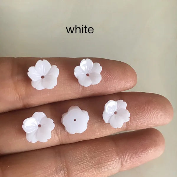 100 pcs 10mm Plum Blossom Flowers Resin Flat Back Acrylic Flower XP