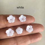100 pcs 10mm Plum Blossom Flowers Resin Flat Back Acrylic Flower XP