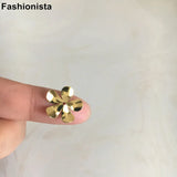 100 pcs 15mm Raw Brass Flower Bead Caps DIY Jewelry Crafts