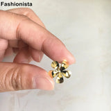 100 pcs 15mm Raw Brass Flower Bead Caps DIY Jewelry Crafts