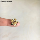 100 pcs 15mm Raw Brass Flower Bead Caps DIY Jewelry Crafts