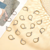 100 pcs 16x11mm Stainless Steel French Earring Hoop Lever Back