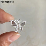 100 pcs Metal Stamping Butterfly Charms, Filigree Butterfly Pendant