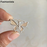 100 pcs Metal Stamping Butterfly Charms, Filigree Butterfly Pendant