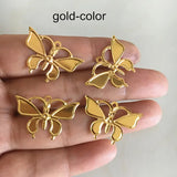100 pcs Metal Stamping Butterfly Charms, Filigree Butterfly Pendant