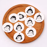 100 pcs 3.5cm Round Paper Label for Little Girl Gift Personalized Tag