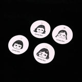 100 pcs 3.5cm Round Paper Label for Little Girl Gift Personalized Tag