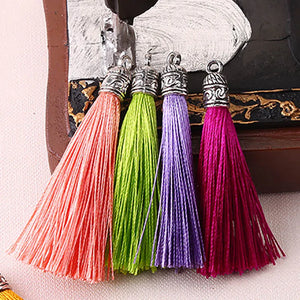 100 pcs 6 Cm Silk Tassel Anti-Fold Earring Material