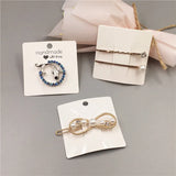 100 pcs 6x6cm 2 color hairpin card jewelry display card