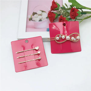 100 pcs 6x6cm 2 color hairpin card jewelry display card