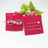 100 pcs 6x6cm 2 color hairpin card jewelry display card
