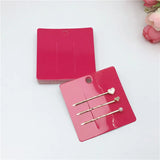 100 pcs 6x6cm 2 color hairpin card jewelry display card