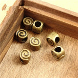 100 pcs Antique Bronze/Silver Loose Beads for Jewelry Making