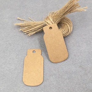 100 pcs Bottle Shape Paper Labels Wedding Party DIY Crafts Hang Tag