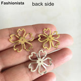 100 pcs Brass Bead Caps 21mm, Gold/Silver/Raw Brass Flower Bead Cap DIY