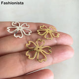 100 pcs Brass Bead Caps 21mm, Gold/Silver/Raw Brass Flower Bead Cap DIY