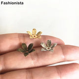 100 pcs Brass Flower Bead Caps,14mm Floral Filigree Bead Caps