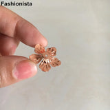 100 pcs 20.5mm Brass 3D Metal Flowers Bead Cap for Jewelry