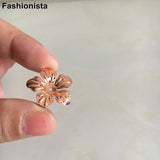 100 pcs 20.5mm Brass 3D Metal Flowers Bead Cap for Jewelry