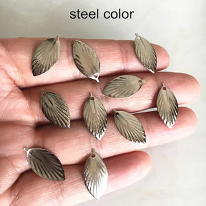 100 pcs Detailed Leaf Charms - DIY Jewelry Supplies