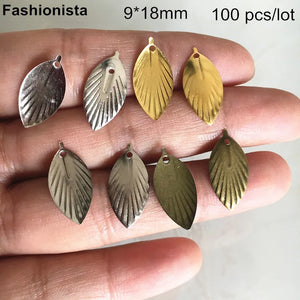 100 pcs Detailed Leaf Charms - DIY Jewelry Supplies