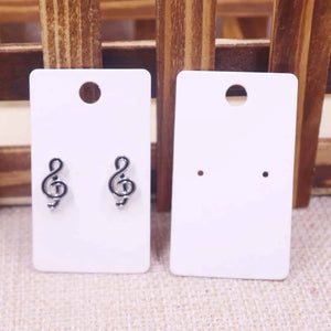 100 pcs Earring Card 60x35mm 300gsm Kraft/White/Black Can Logo Extra