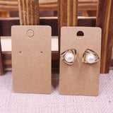100 pcs Earring Card 60x35mm 300gsm Kraft/White/Black Can Logo Extra