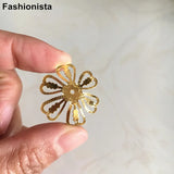100 pcs Filigree Metal Flowers Bead Caps 27mm, Gold/Silver/Steel/Bronze