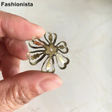 100 pcs Filigree Metal Flowers Bead Caps 27mm, Gold/Silver/Steel/Bronze