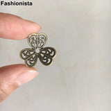 100 pcs Metal Filigree 3 Petal Flower Bead Caps 22mm Gold/Silver/Bronze