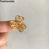 100 pcs Metal Filigree 3 Petal Flower Bead Caps 22mm Gold/Silver/Bronze