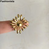 100 Gold Filigree Flower Bead Caps 25mm