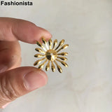 100 Gold Filigree Flower Bead Caps 25mm