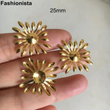 100 Gold Filigree Flower Bead Caps 25mm
