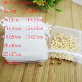 100 pcs Organza Bags Jewelry Gift Bags Drawstrings Bags Yarn Pouch