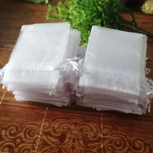100 pcs Organza Bags Jewelry Gift Bags Drawstrings Bags Yarn Pouch